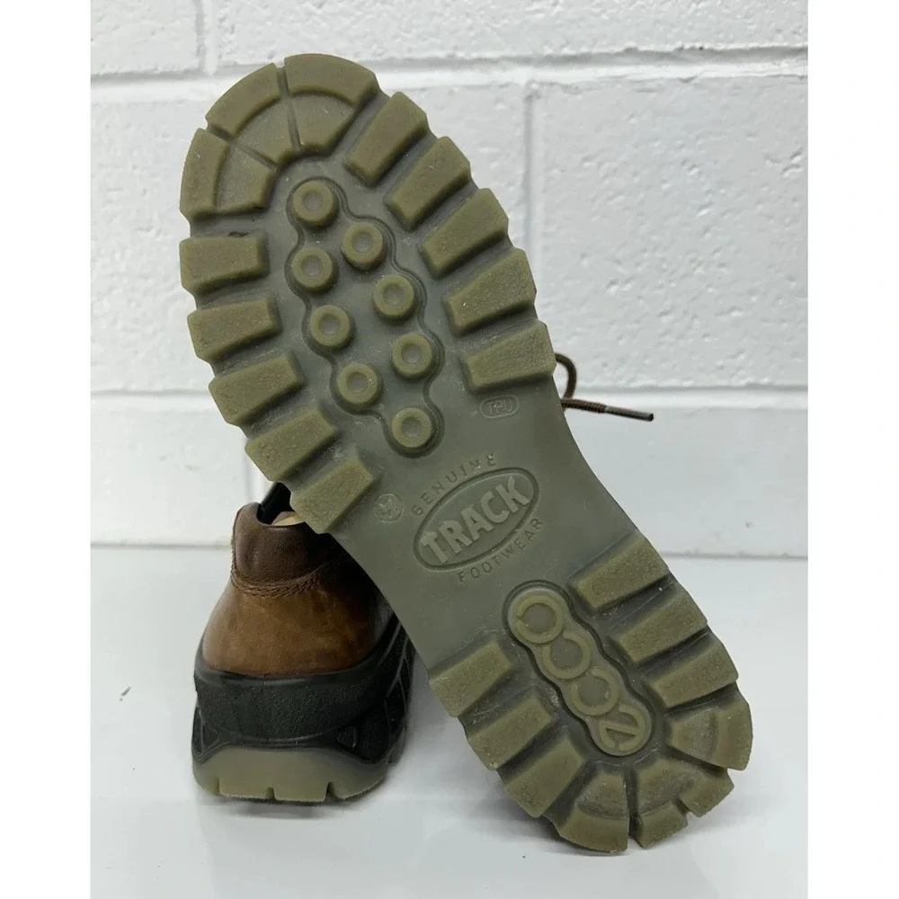 Ecco Track 25 Low Goretex GTX Brown‎ Leather Hiking Shoes Mens Size 41 US 7.5